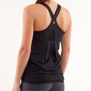 Lululemon Run: Stuff Your Bra Tank, Black, 8